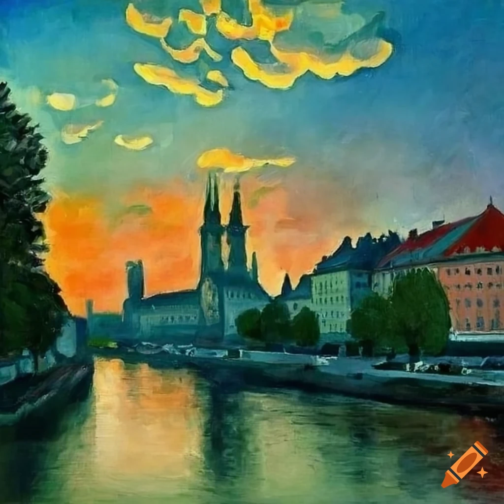 Munich painted in the style of Cezanne and Monet