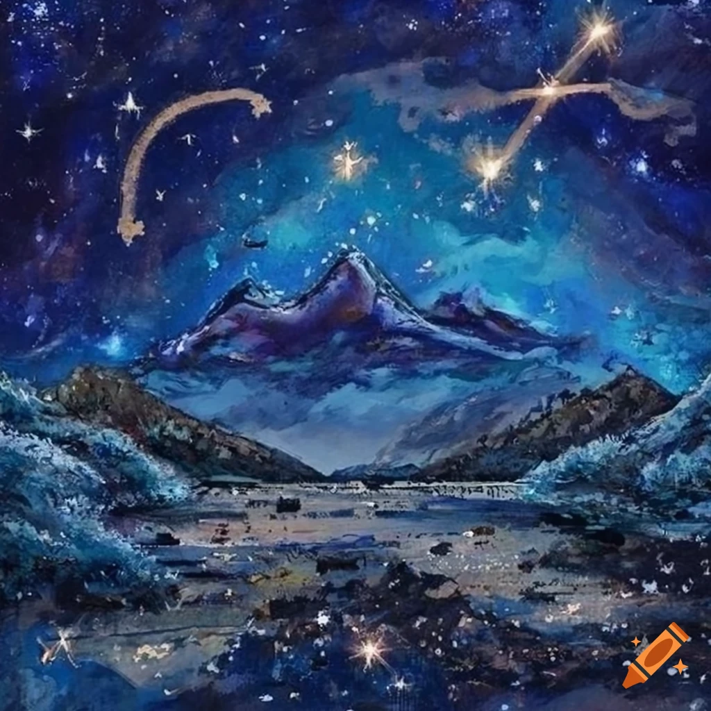 Warrior constellation artwork inspired by Rebecca Guay