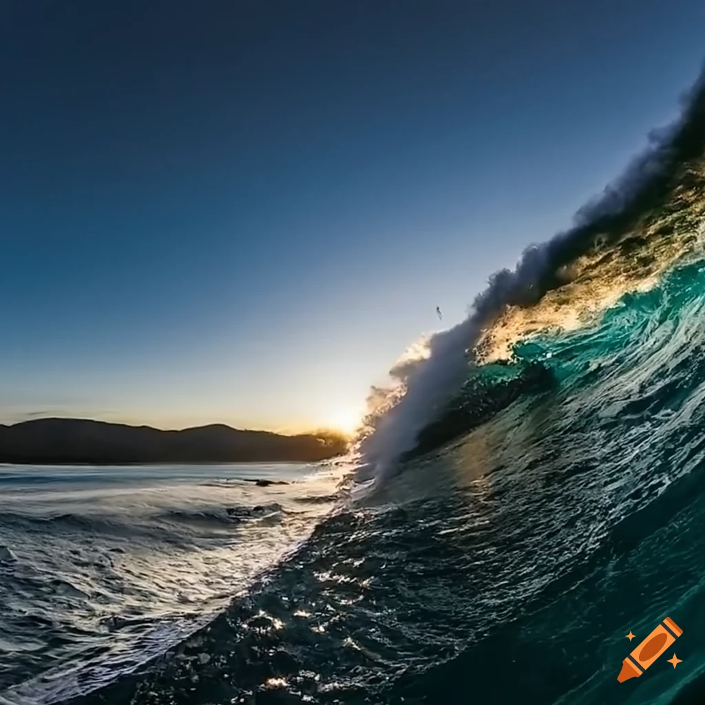 Big wave in the ocean