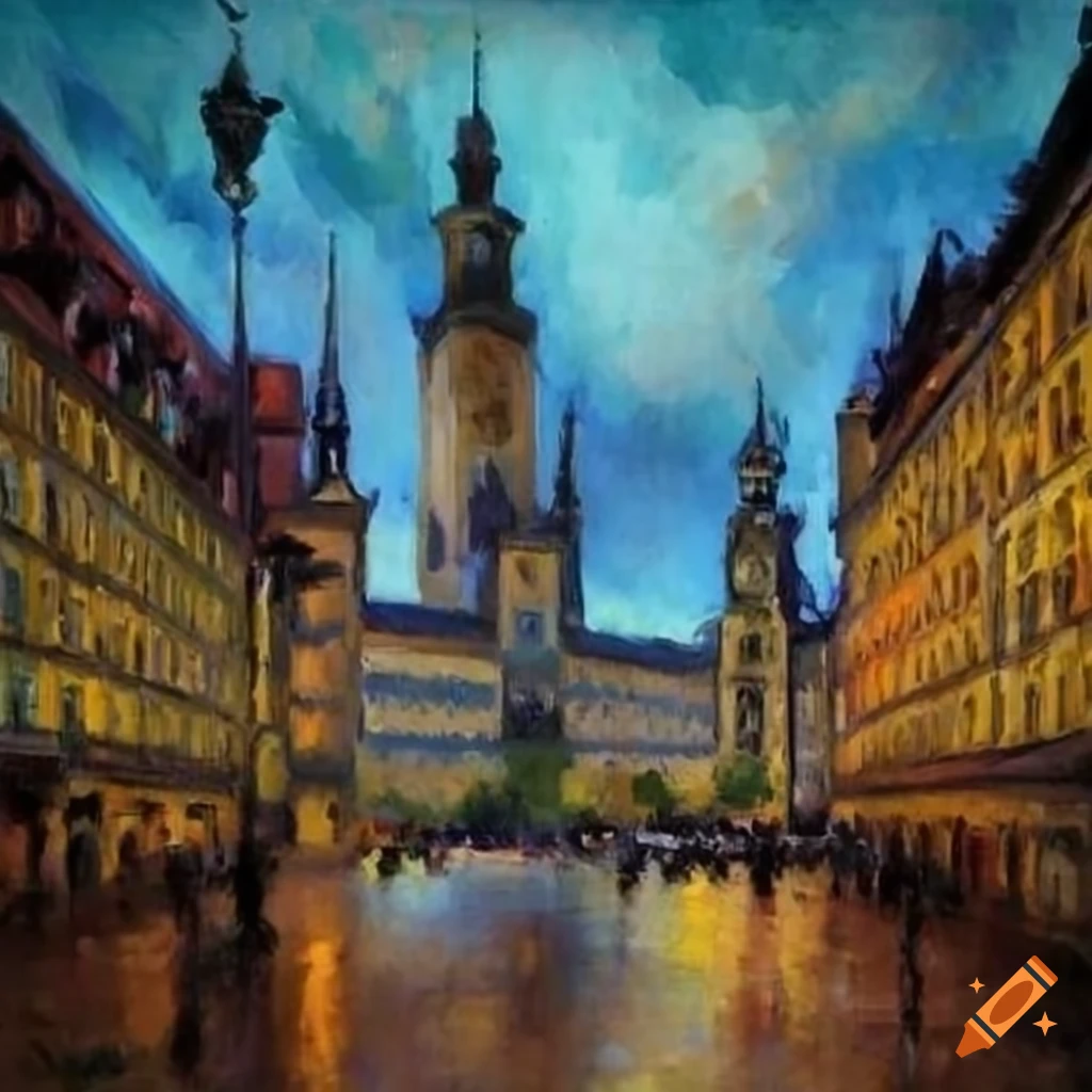 Munich painted in the style of Cezanne and Monet