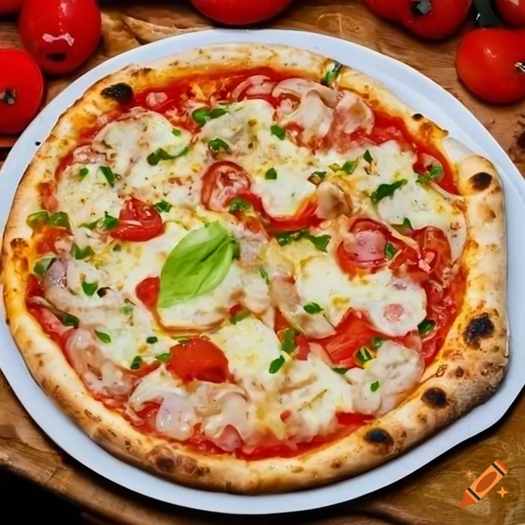 Delicious and cheesy pizza