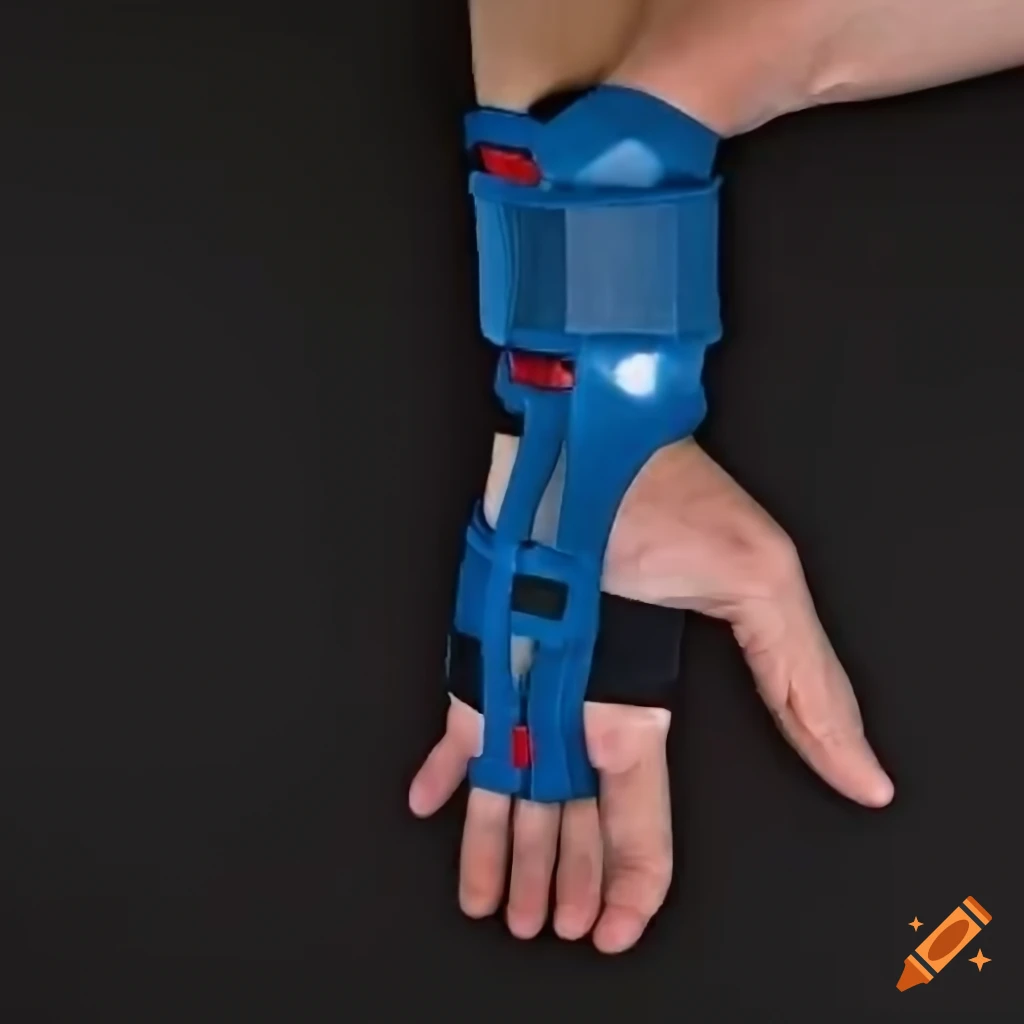 Wrist orthosis with straps and motor for wrist joint support