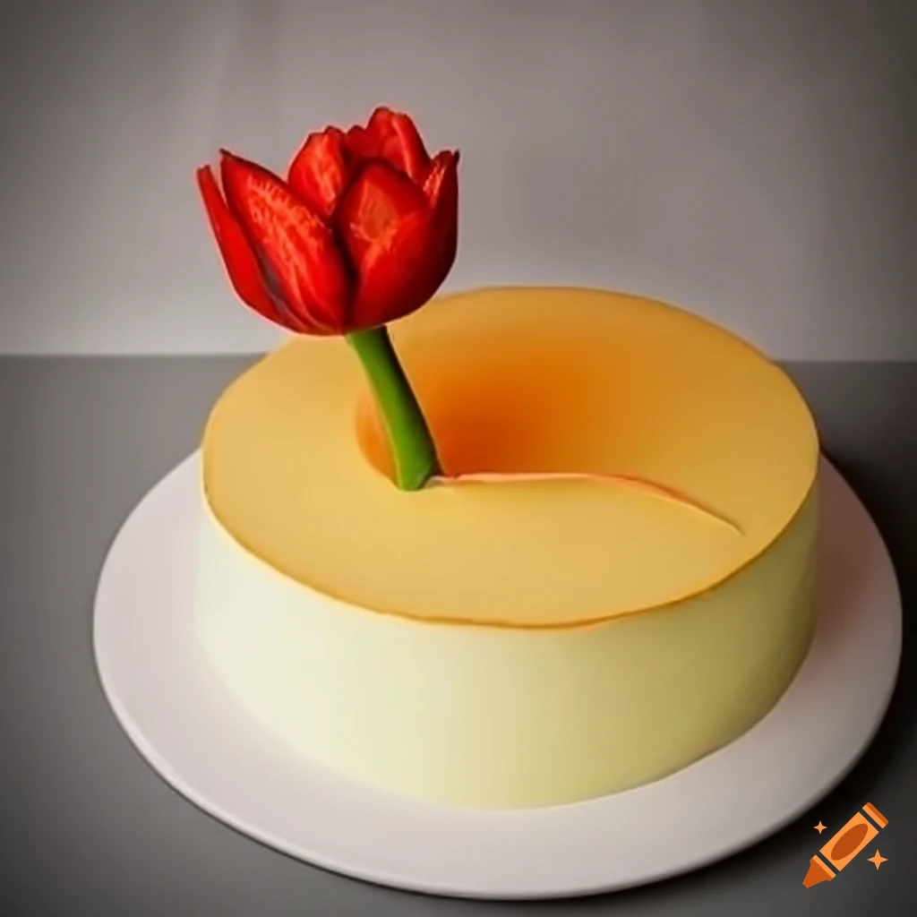 Tulip-shaped cake