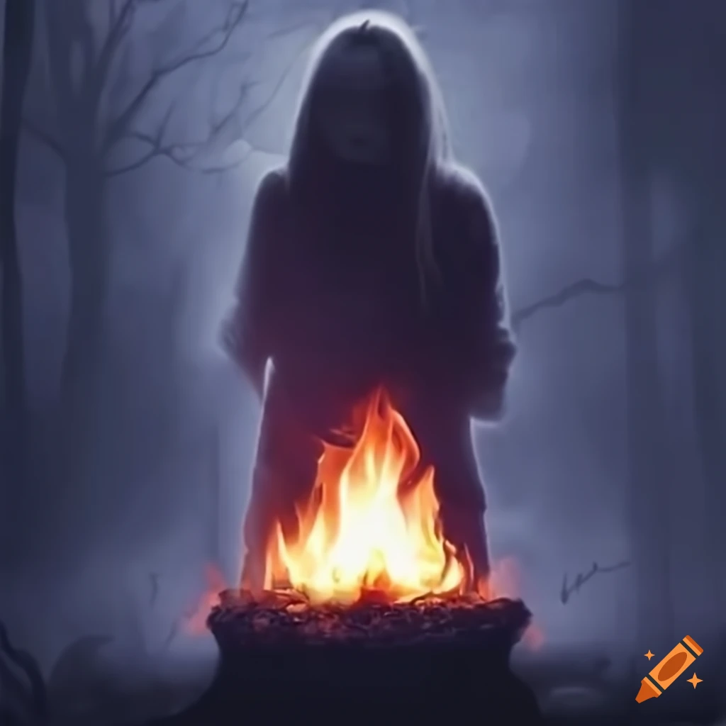 YouTube banner for 'haunted flames' channel with campfire horrorstories theme
