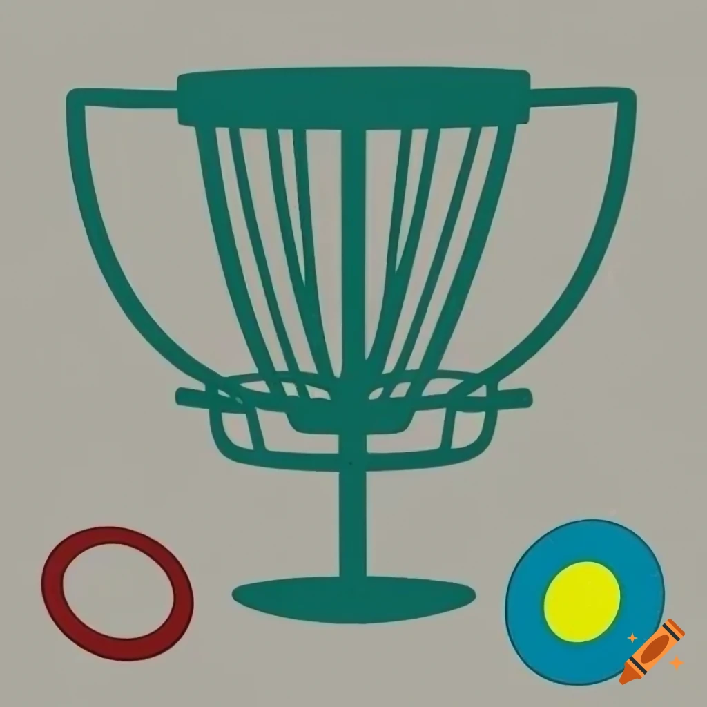 Disc golf clip art for awards in two colors