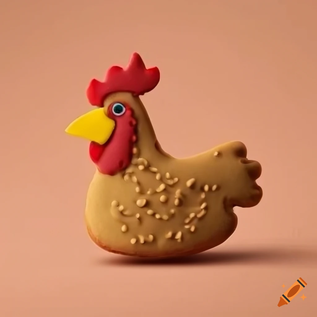 Chicken-shaped cookie