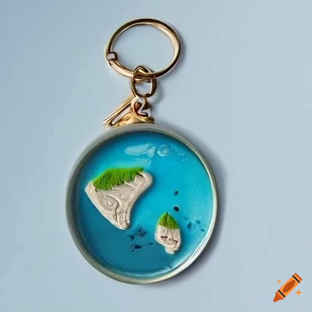 Phuket Island shaped keychain