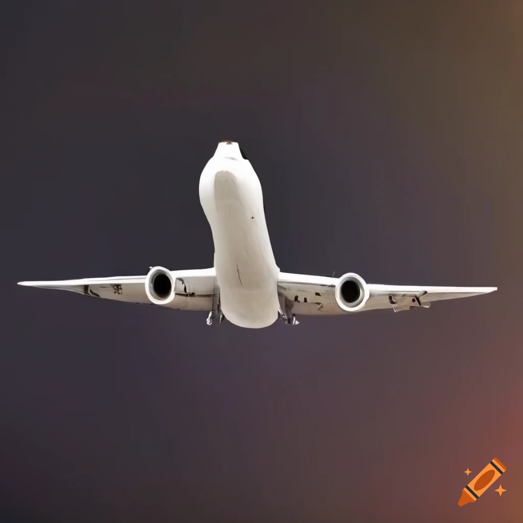 Goose-shaped jet airliner from an overhead view