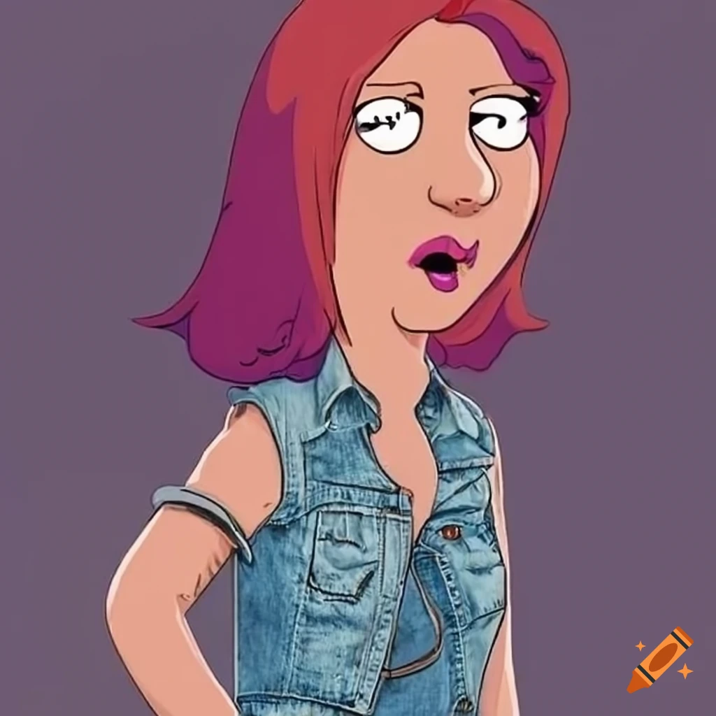 Lois Griffin in a denim vest