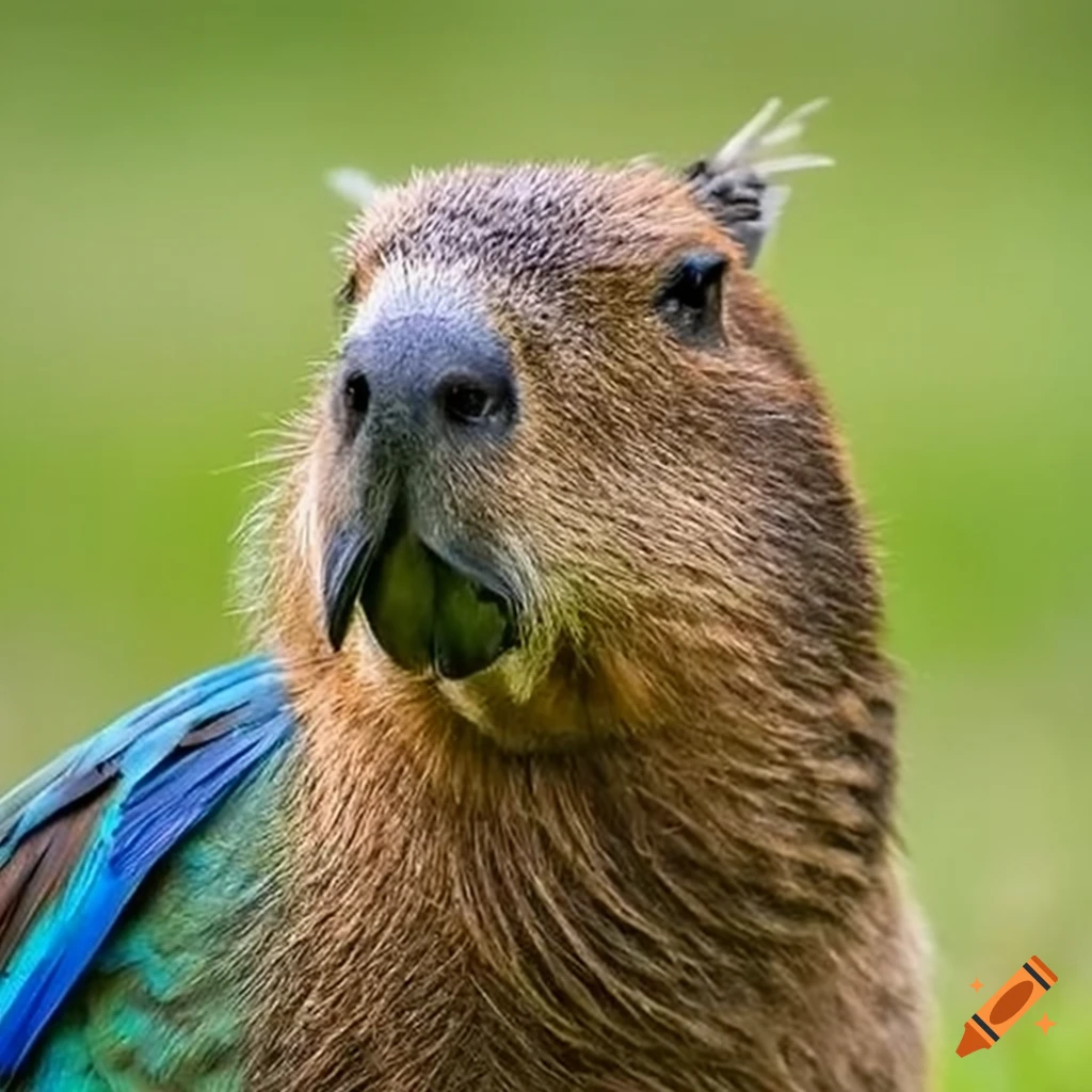 Capybara parrot hybrid