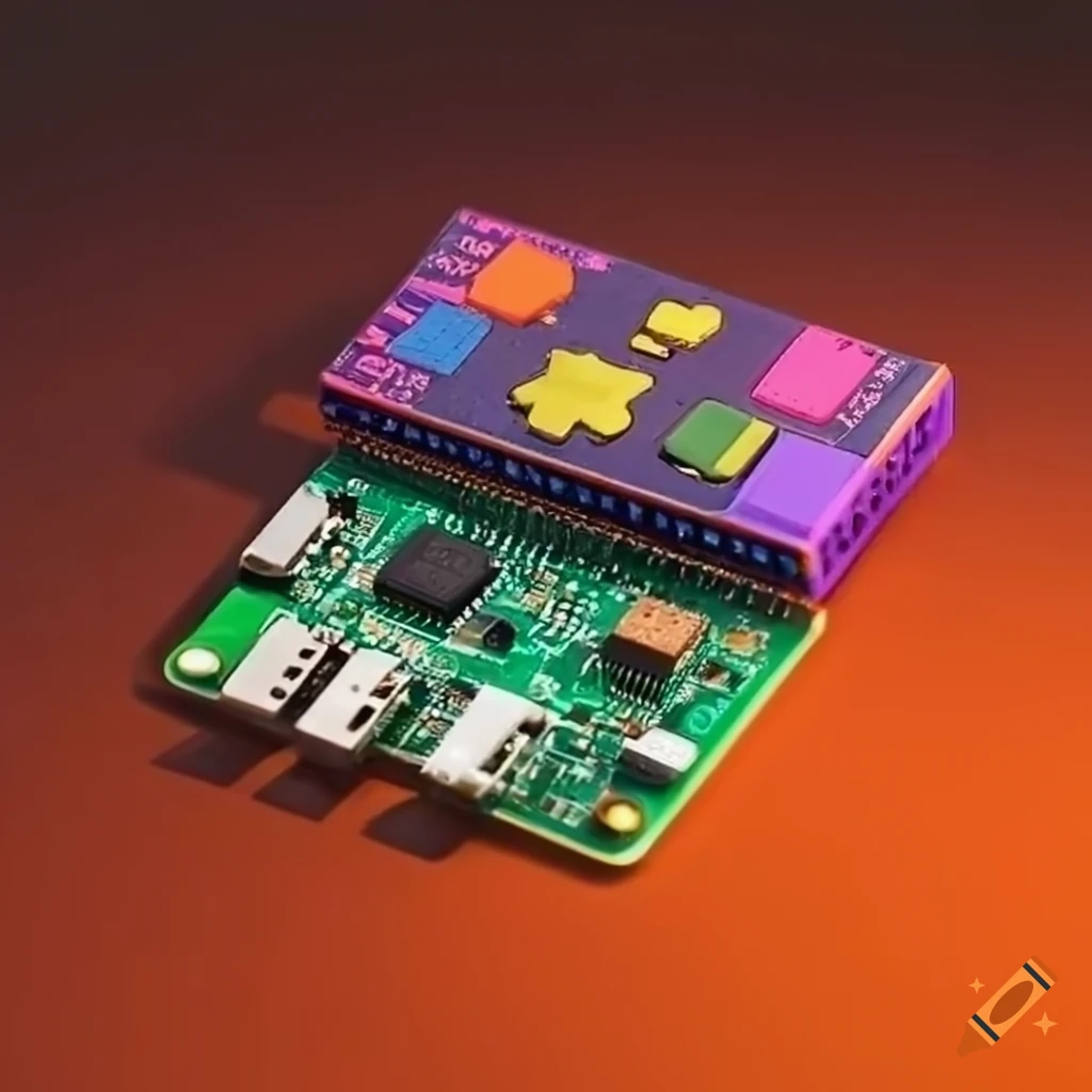 Raspberry Pi setup with vintage game controllers and classic game labeled SD cards