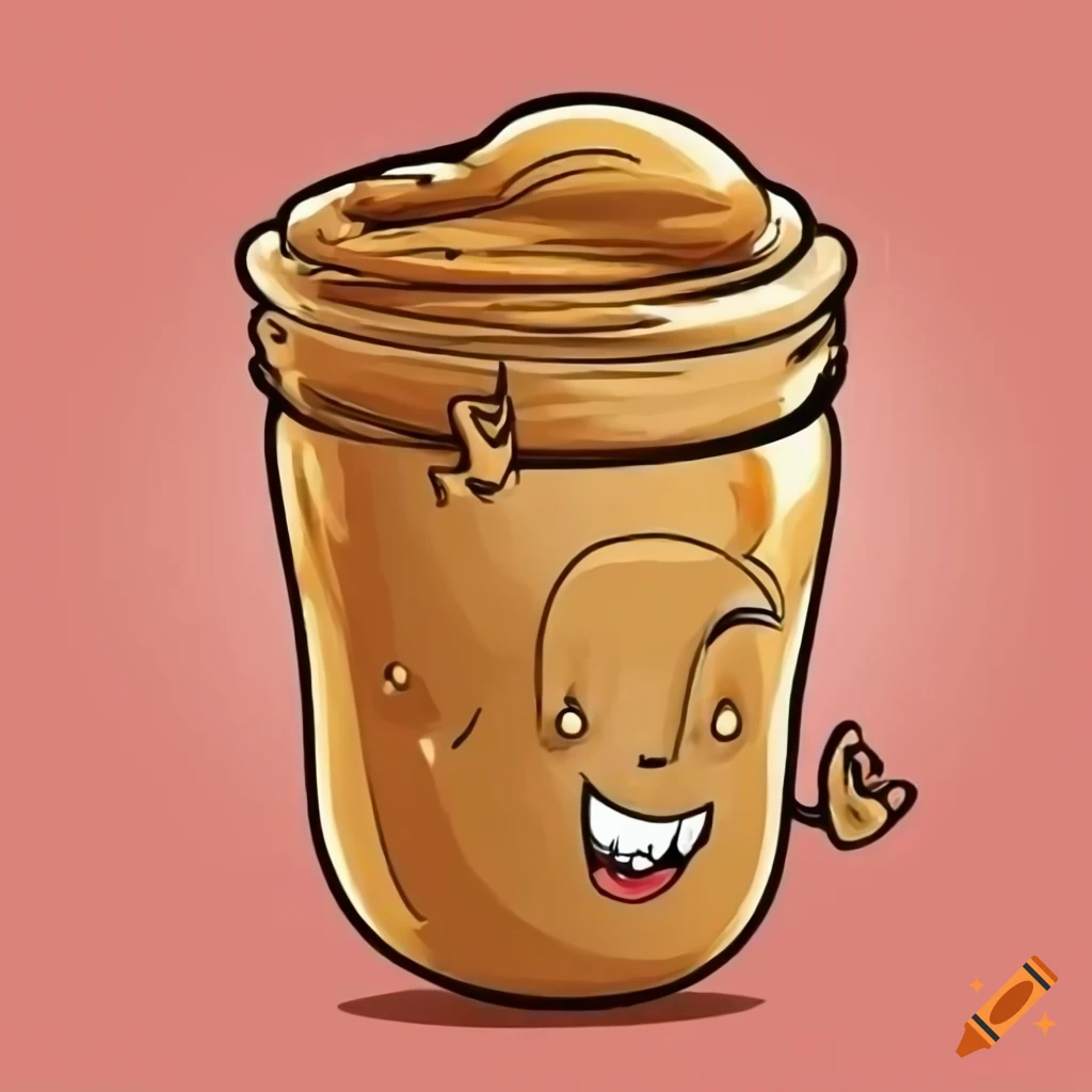 Cartoon illustration of peanut butter