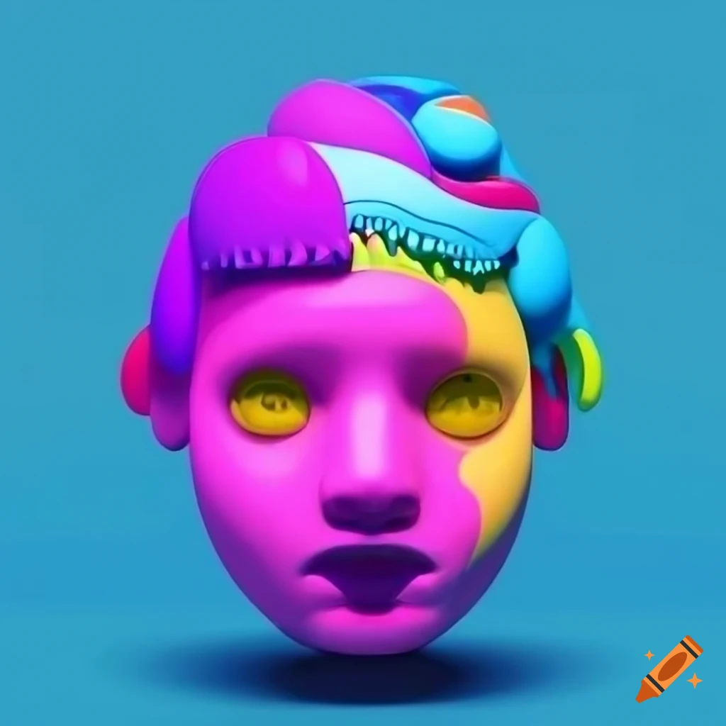 Abstract characters with colorful playground structures as body parts