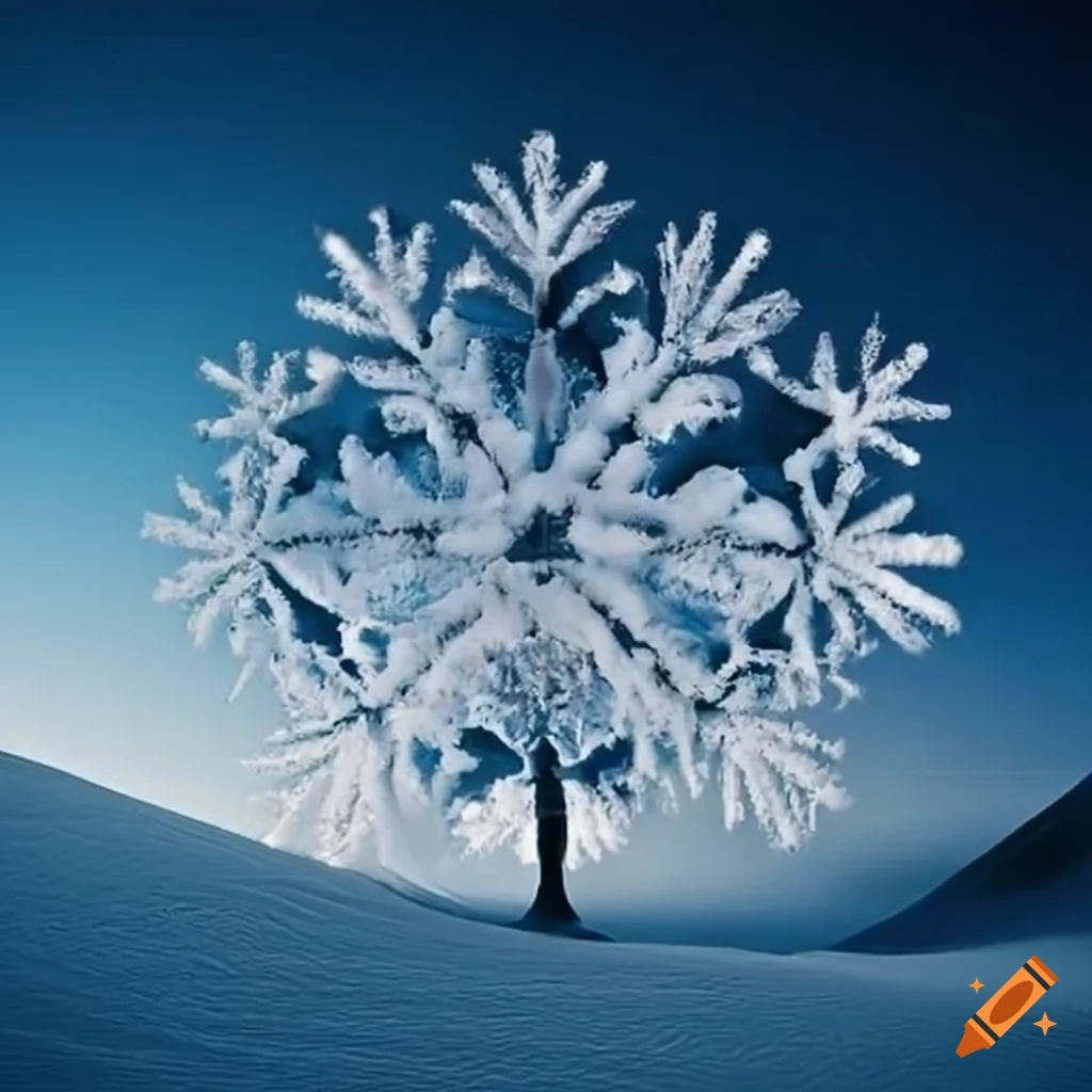 Snowflake in a desert