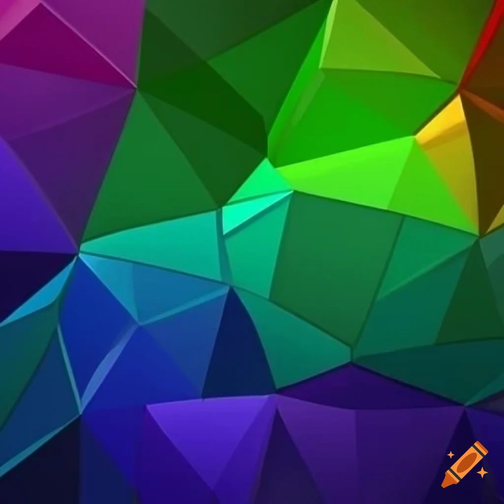 Colorful abstract rainbow polygon swirl vector background