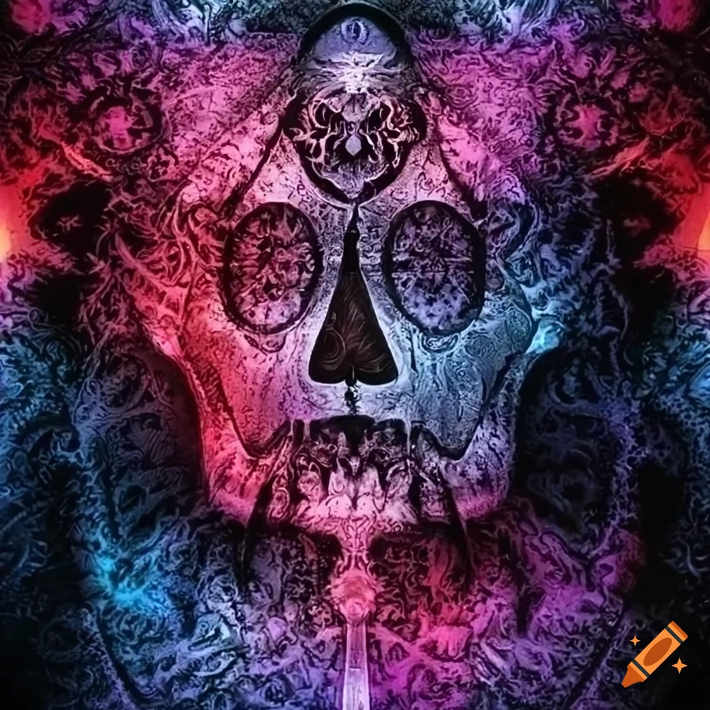 Death tarot card in a fractal style