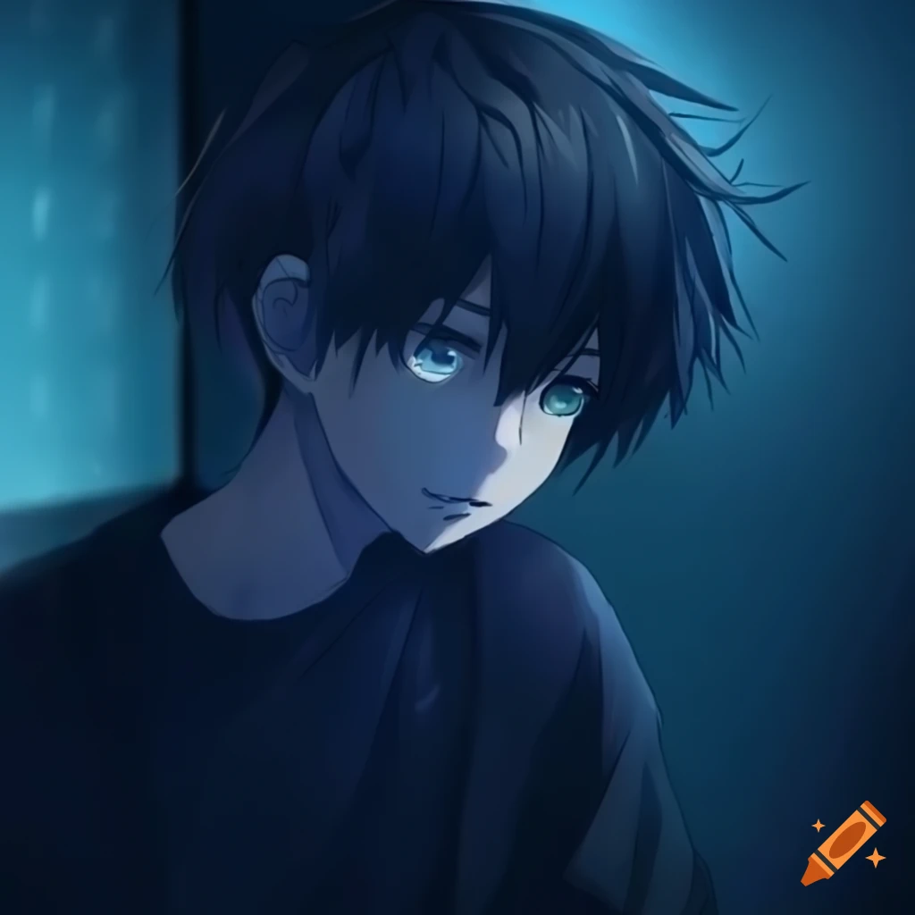 Lonely anime boy discount