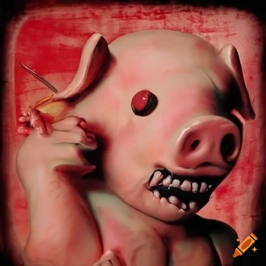 Claymation pig from Primus' Pork Soda album cover