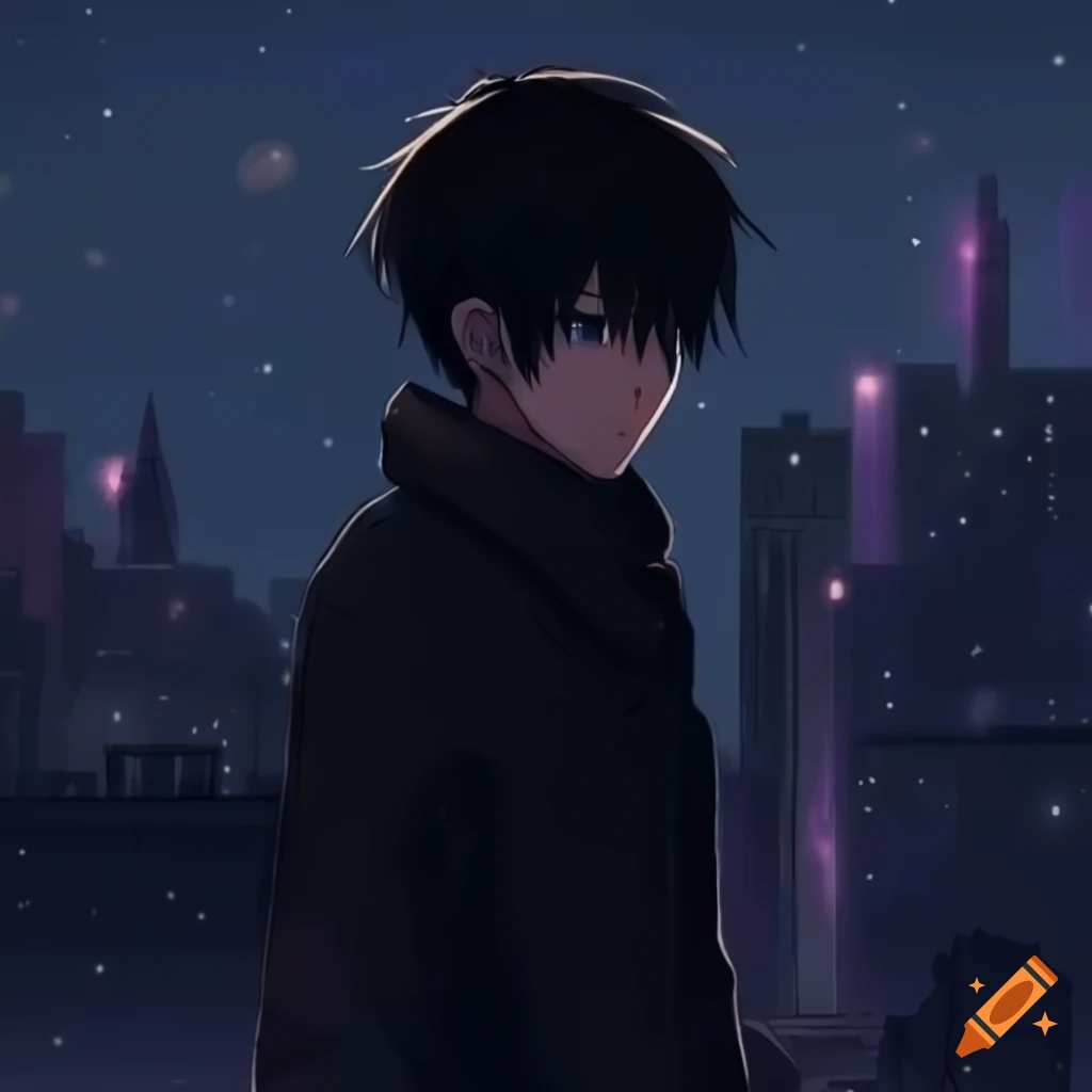 Lonely anime boy discount