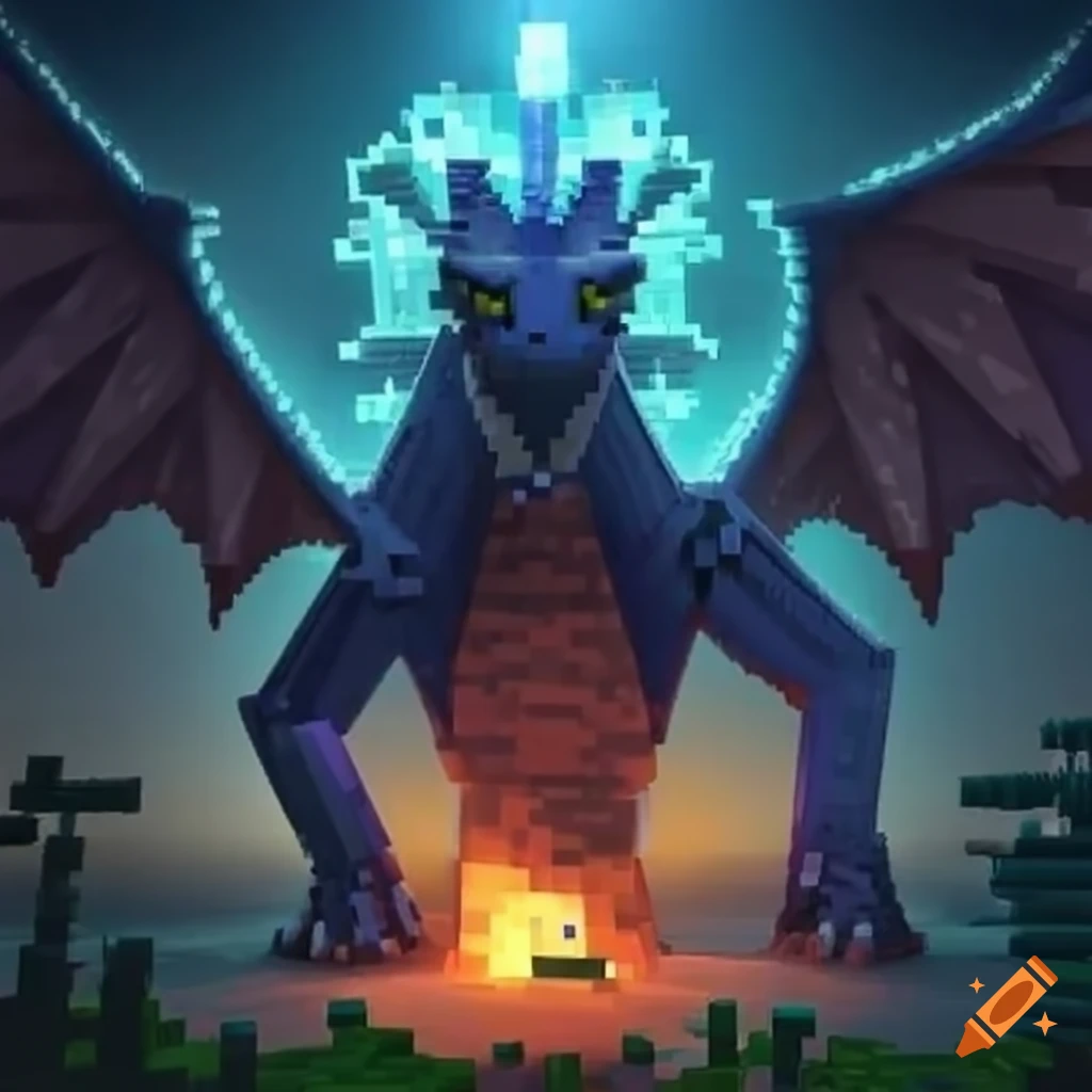Minecraft with dragons and magic
