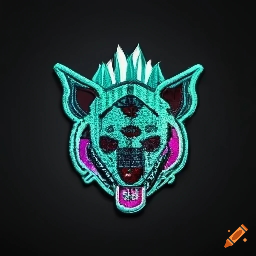 Hyena cyberpunk patch design