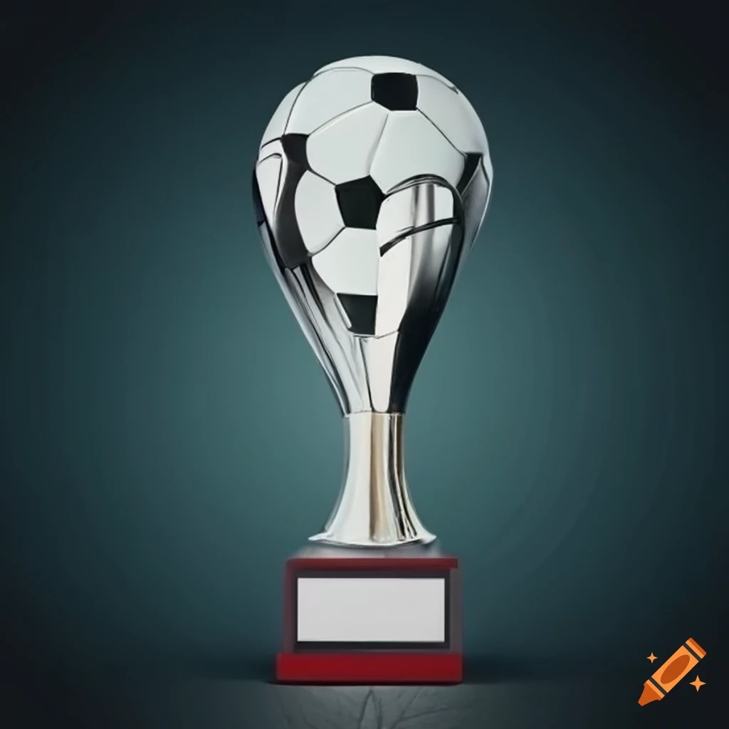 Soccer trophy with a soccer ball
