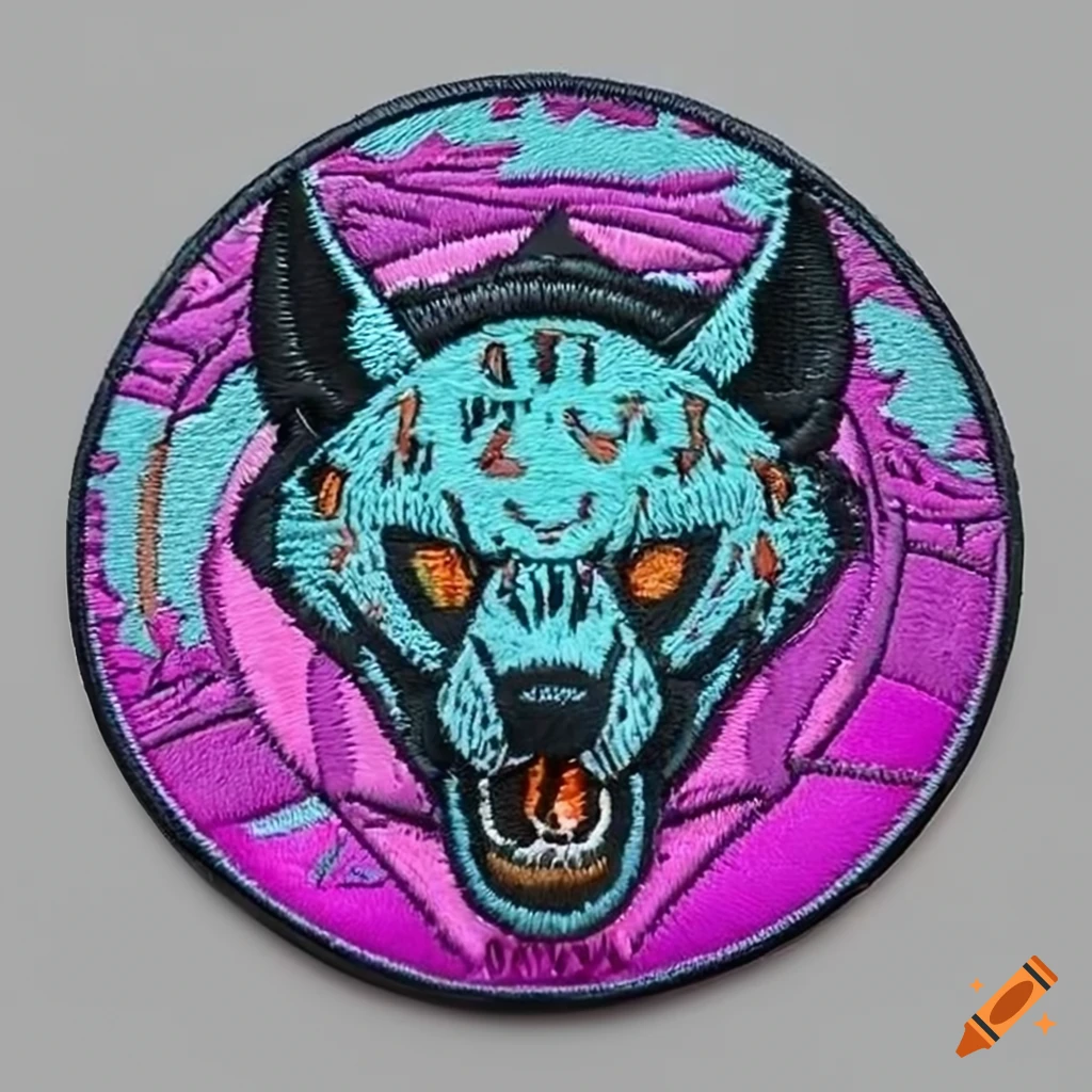 Hyena cyberpunk patch design