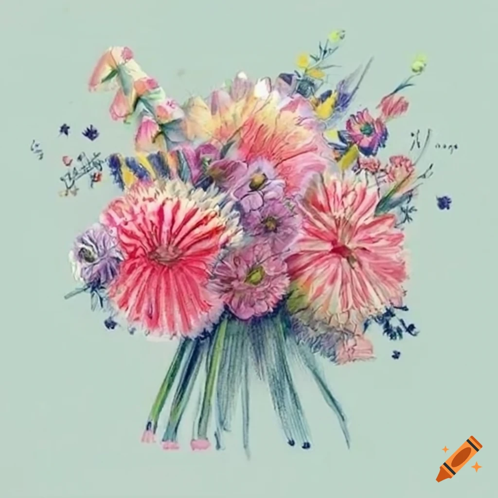 Bouquet of flowers with birth month flowers from January, May, June, July, August, September, November, and December