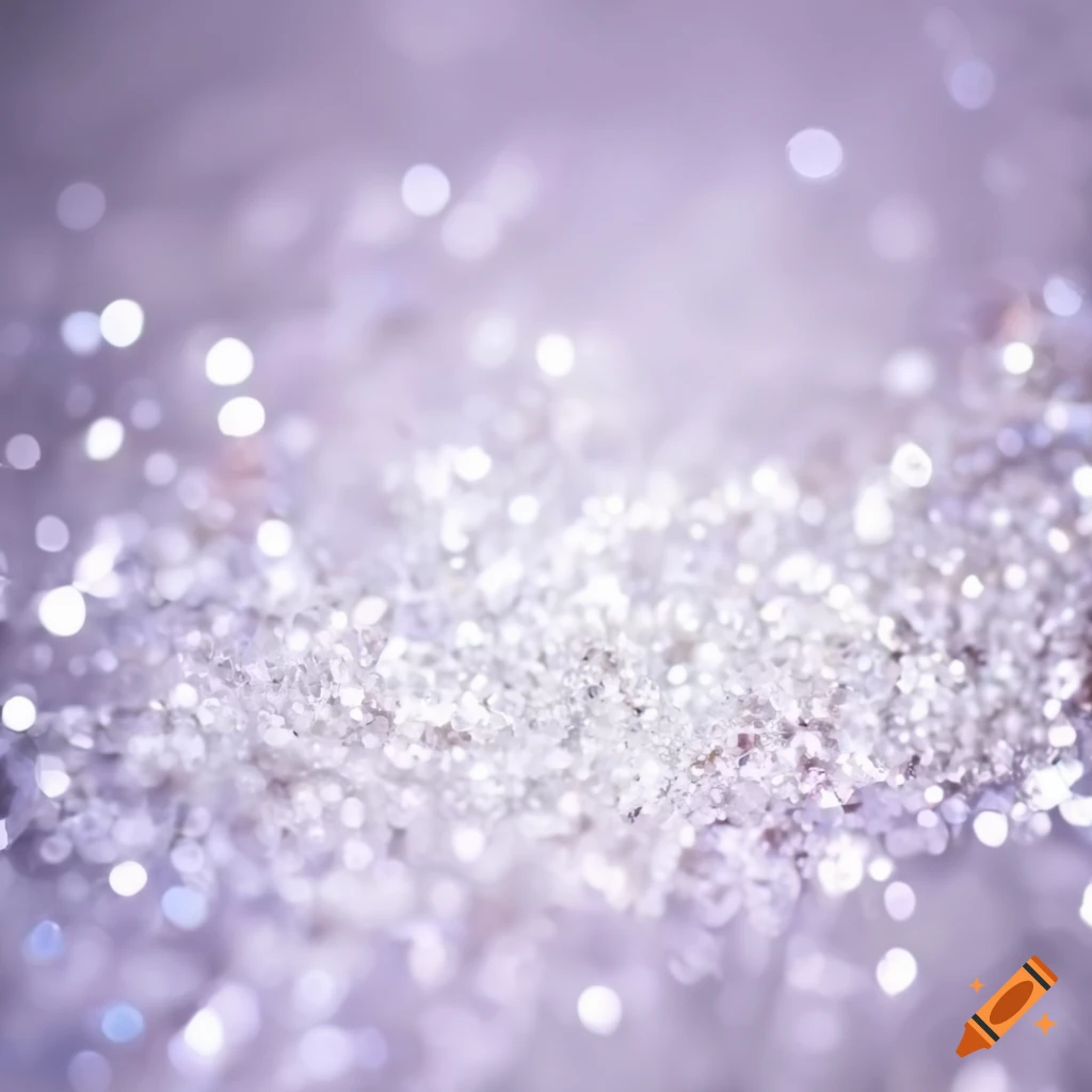 Bright white glitter with depth of field