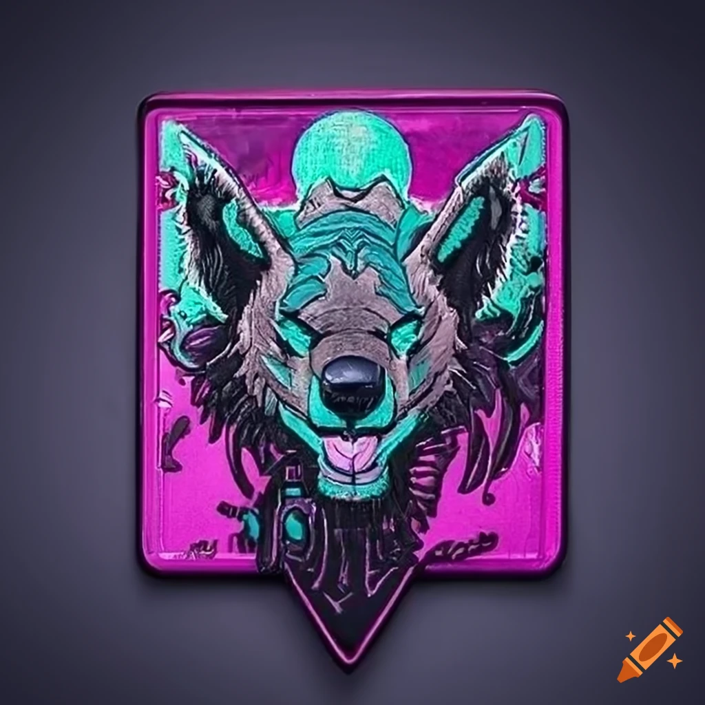 Hyena cyberpunk patch design