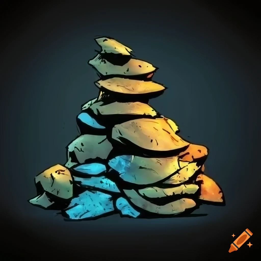 Highly detailed pile of gold in a fantasy style with blue and black background