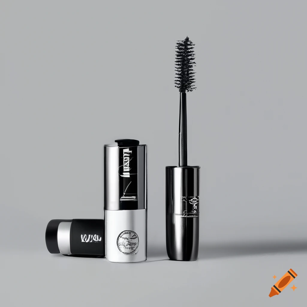 Eye mascara with silver packaging