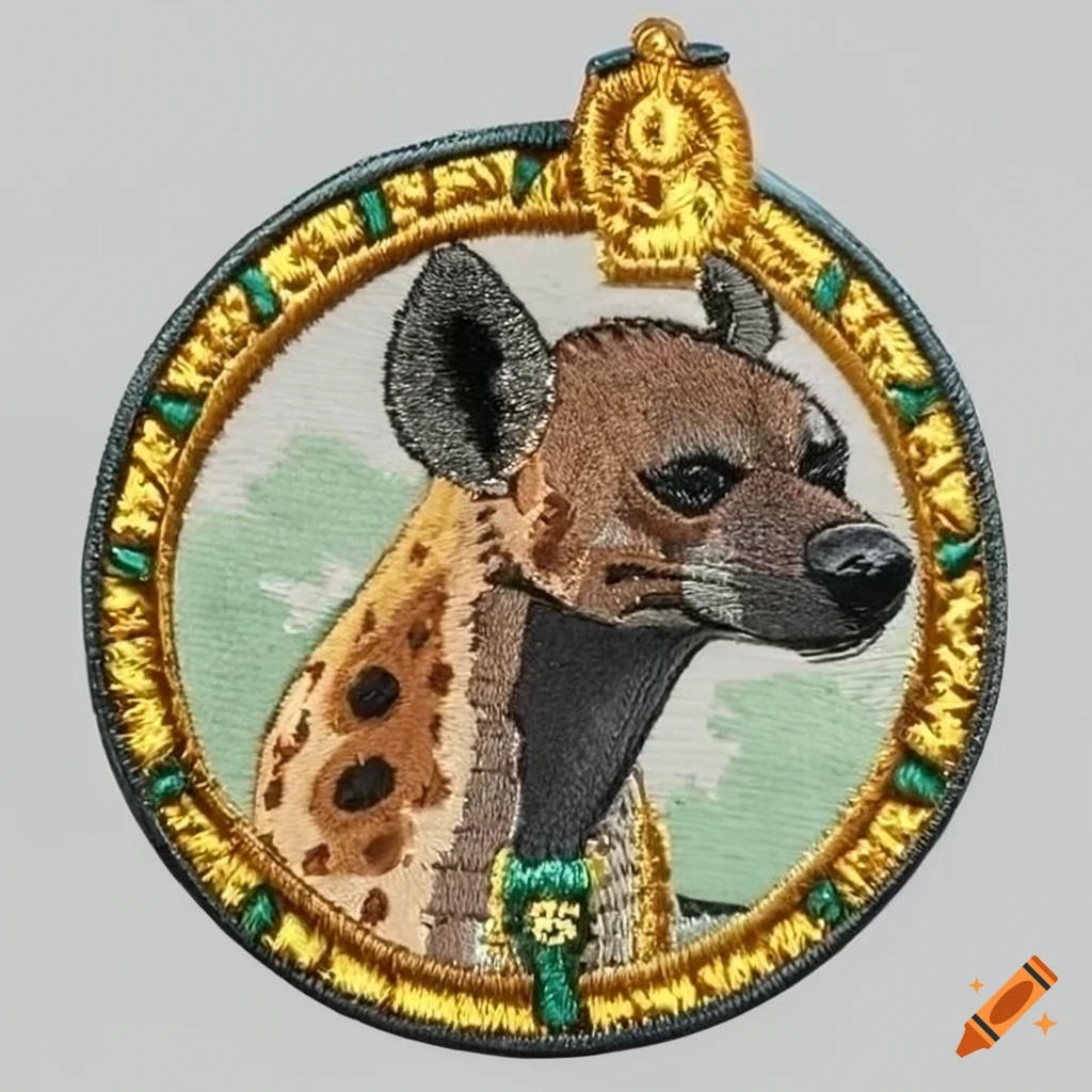 Hyena with Egyptian accessories patch