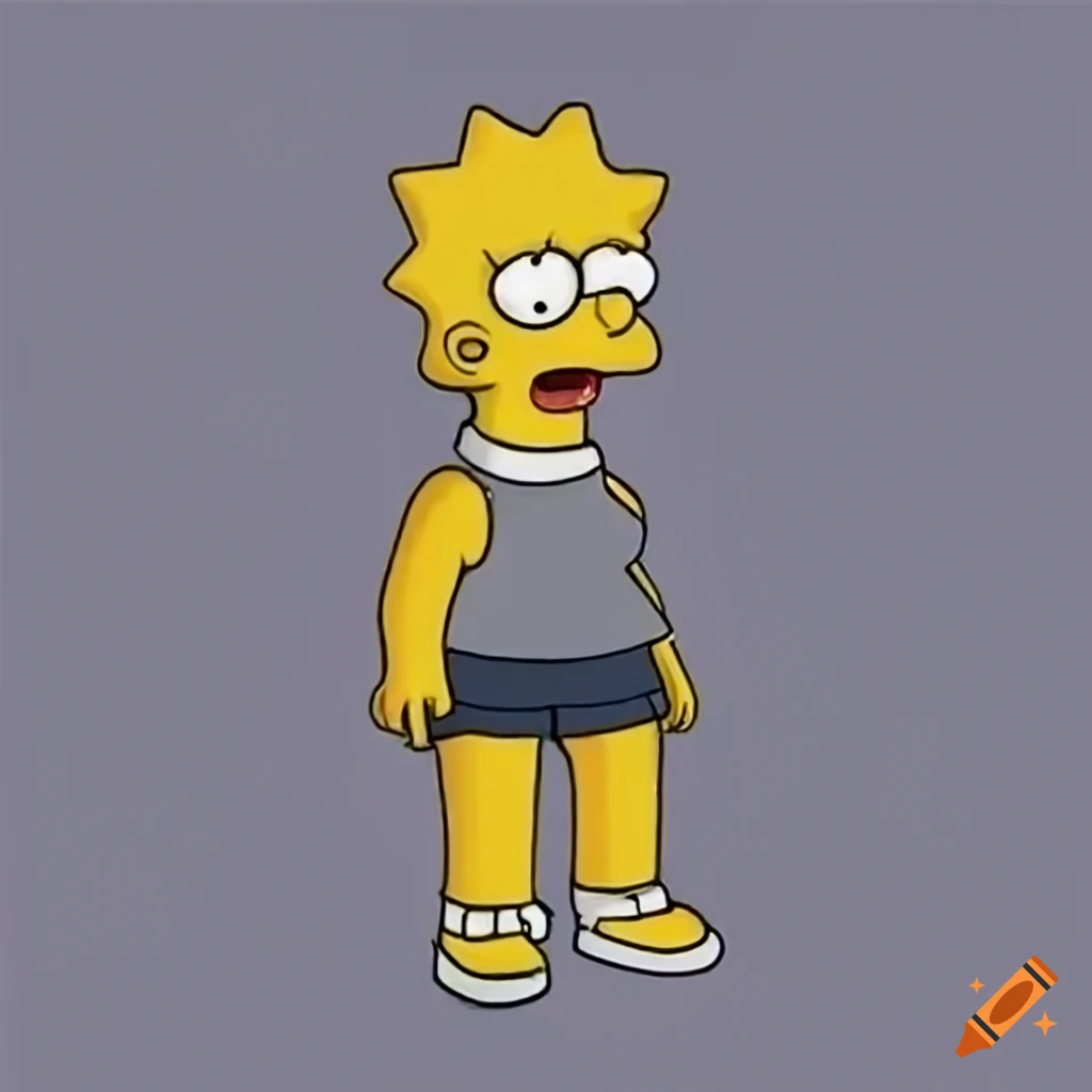 Lisa Simpson yawning with eyes closed