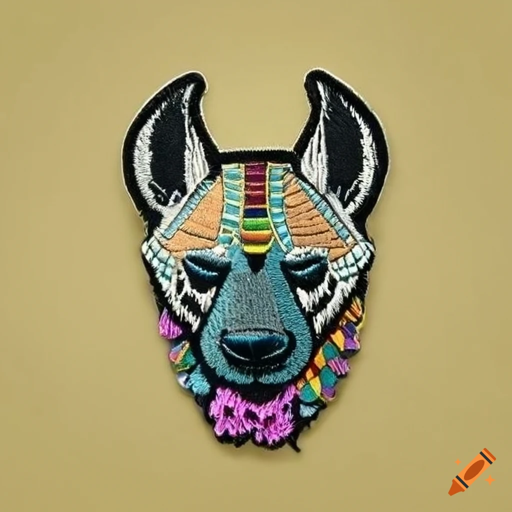 Hyena with Egyptian accessories patch