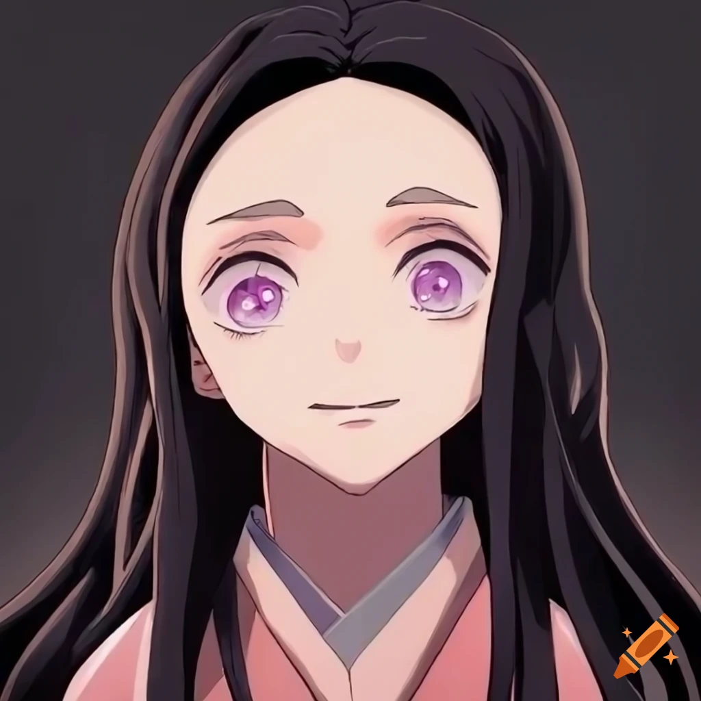 Illustration of Nezuko Kamado in a Junji Ito style