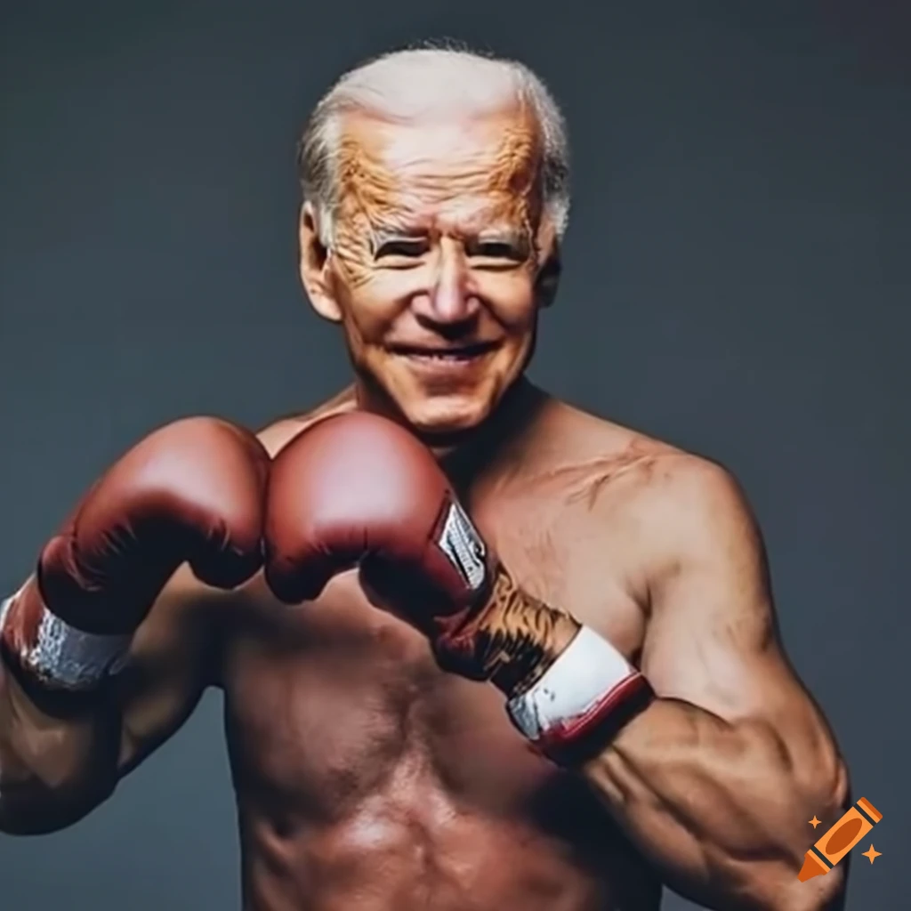 Muscular man in boxing gear