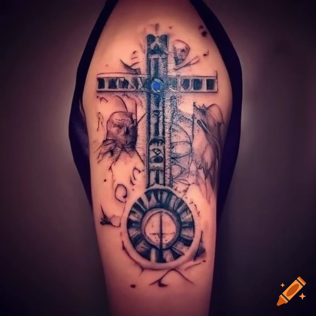 Cross Tattoo with Roman Numerals: Symbolism & Style