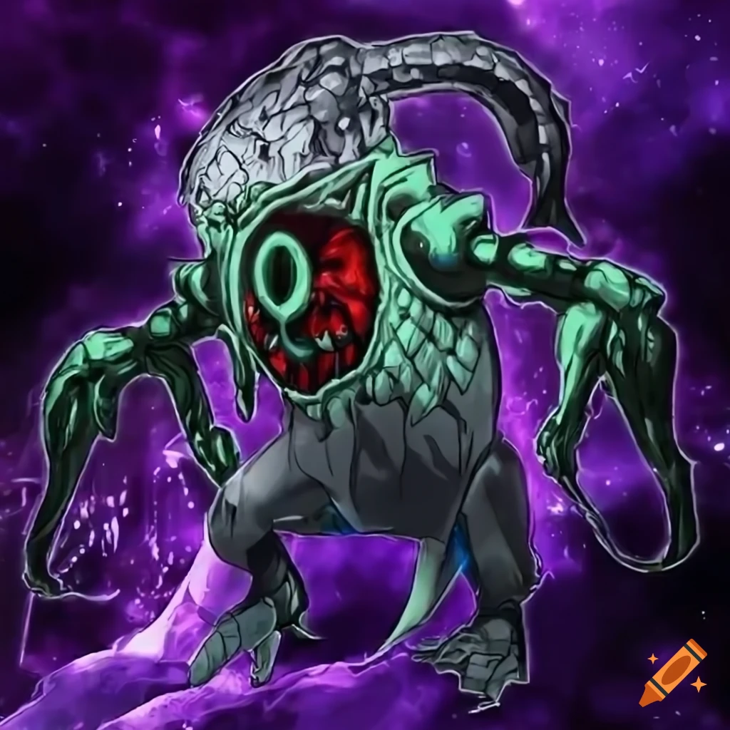 Neo-Spacian Poison Bunyip Yu-Gi-Oh! card art depicting a poison element cryptid