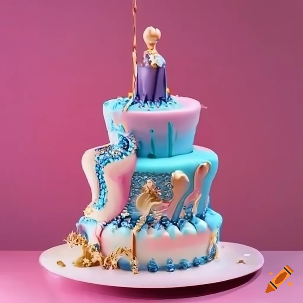 Luxurious and extravagant cake for a bold young lady's birthday