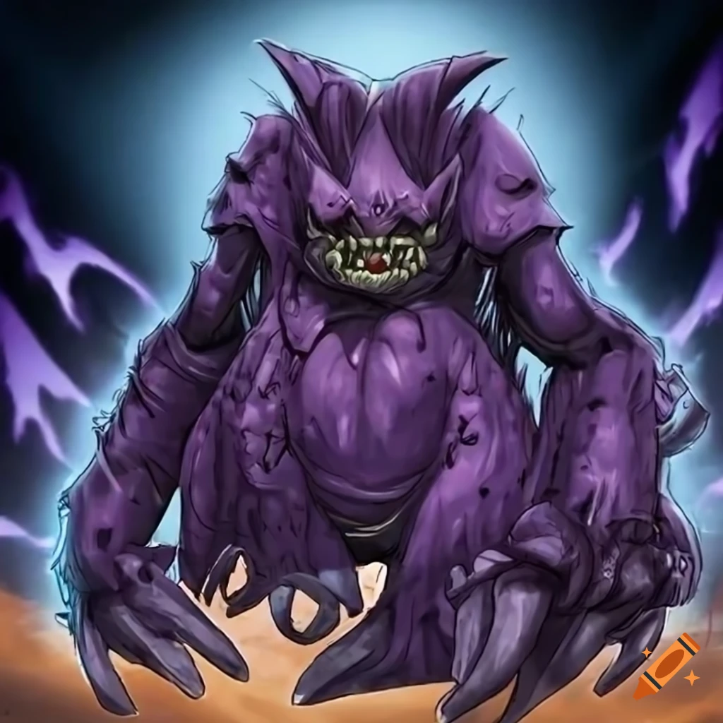 Neo-Spacian Poison Bunyip Yu-Gi-Oh! card art depicting a poison element cryptid