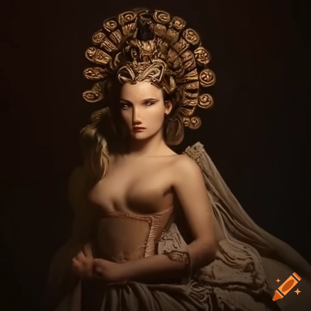 Modern technology blending with ancient Greek mythology