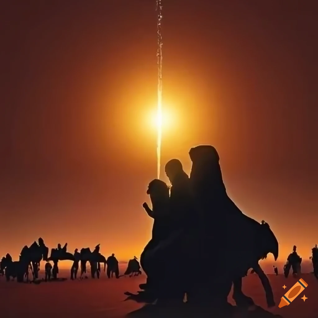Pilgrims including Ali gather at dawn in the desert near Karbala for a special prayer