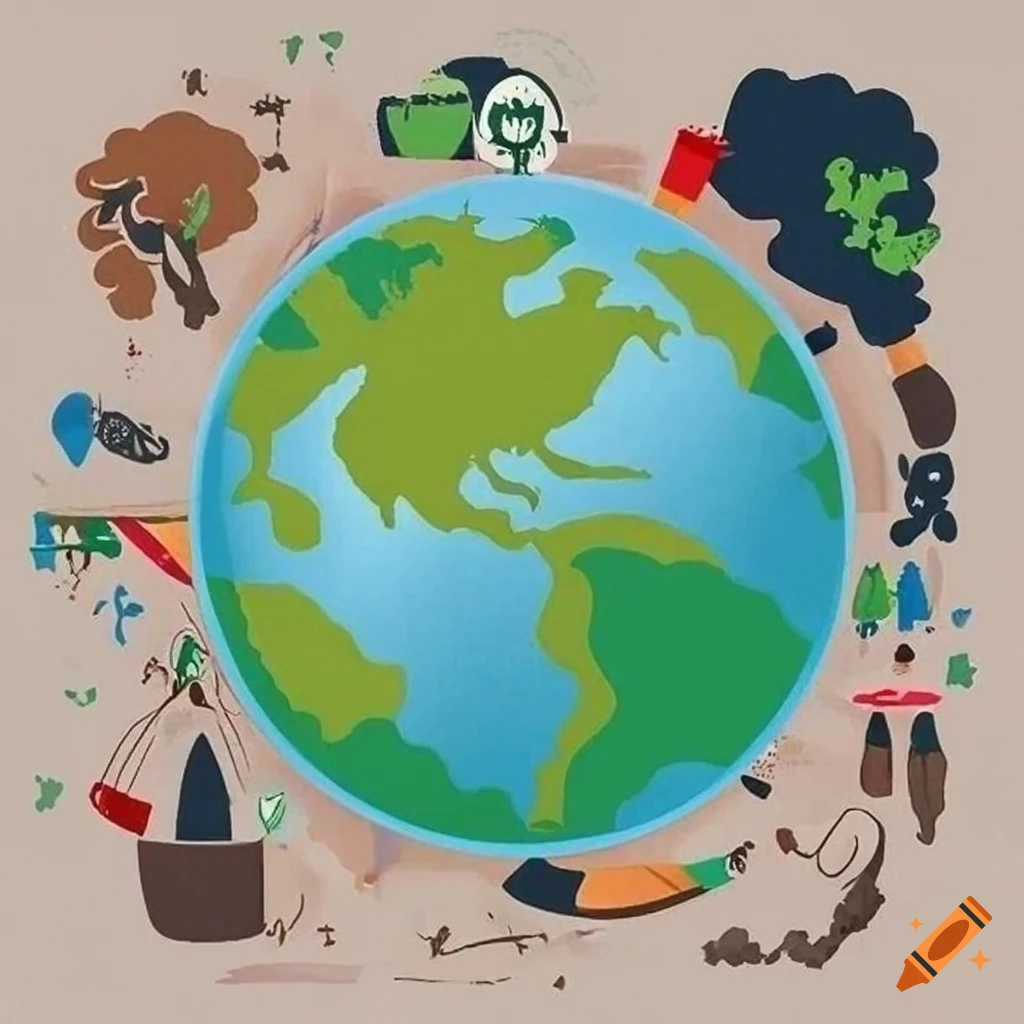 Designs promoting environmental awareness, sustainability, and climate change activism