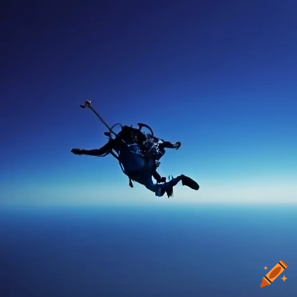 Man skydiving from Mount Fuji