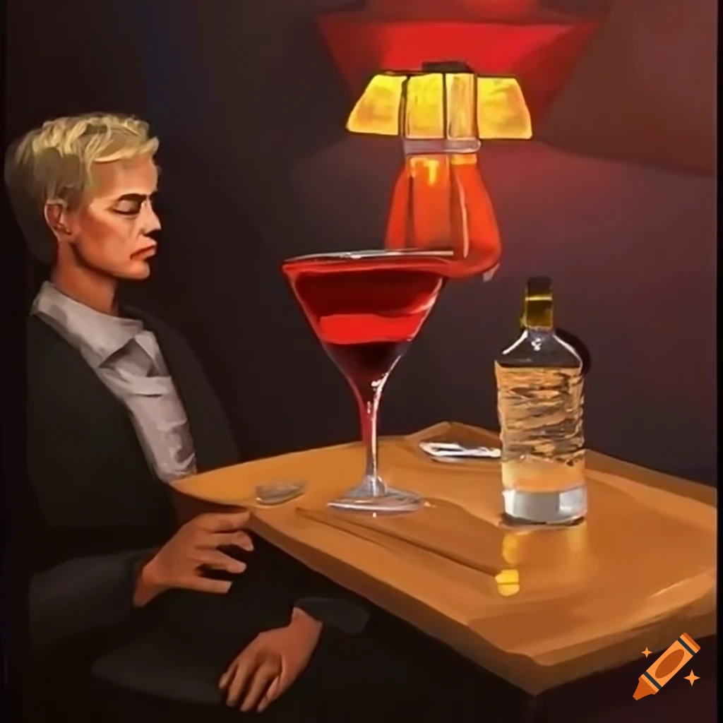 Person sitting in a bar