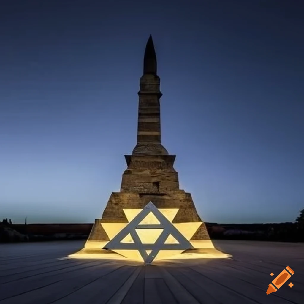 Stone monument with Star of David base similar to Liepaja Memorial design