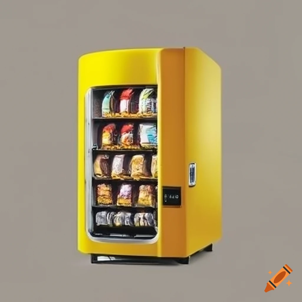 Burger vending machine in yellow color