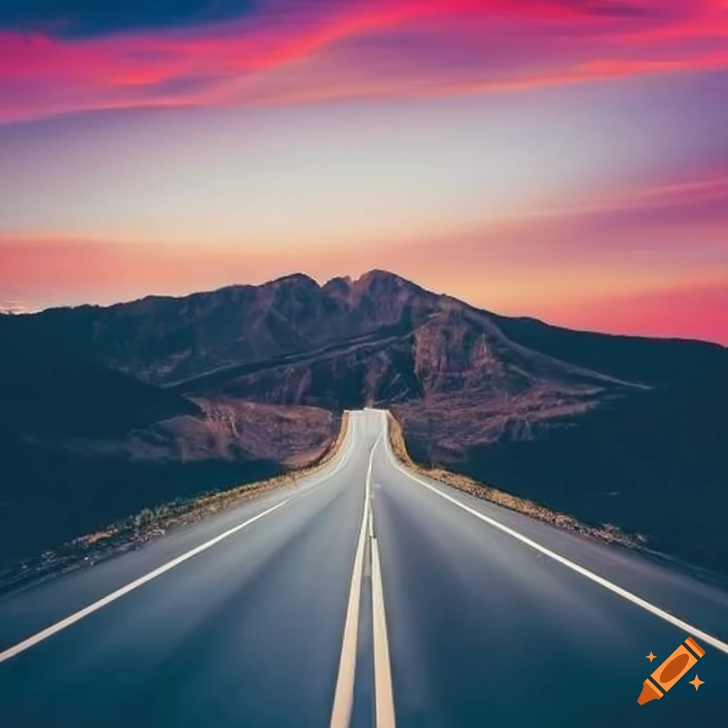 Scenic view of an unending open highway