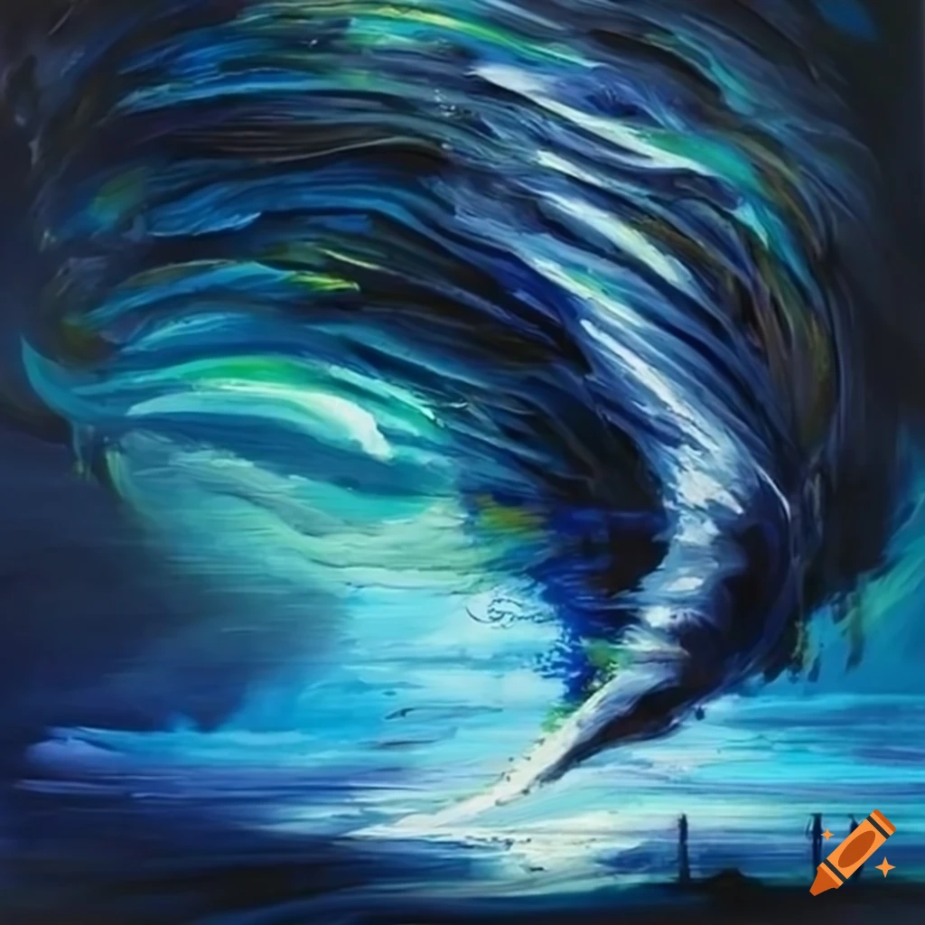 Painting of a tornado